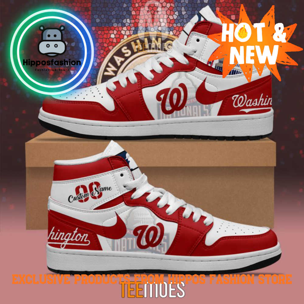 Washington Nationals MLB Customized Air Jordan Sneakers Shoes IYGl.jpg