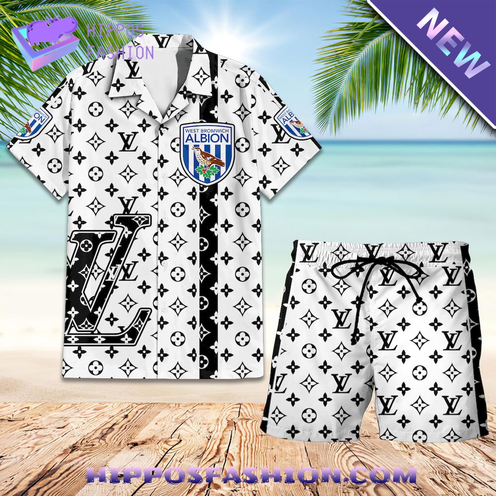 West Bromwich Louis Vuitton Hawaiian shirt and shorts