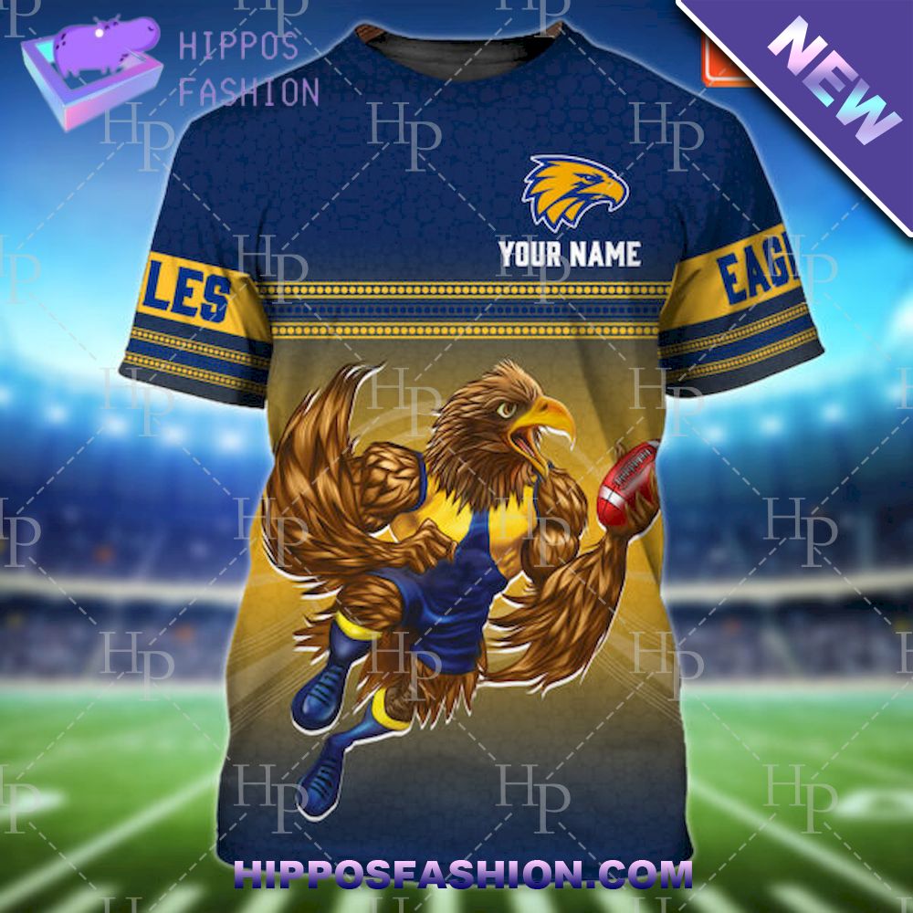 West Coast Eagles AFL Custom Name D Tshirt