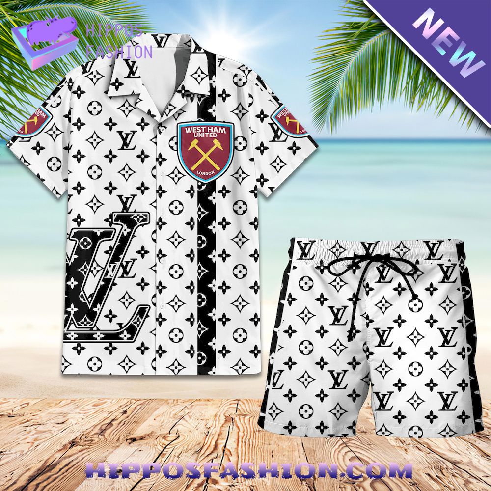 West Ham Louis Vuitton Hawaiian shirt and shorts