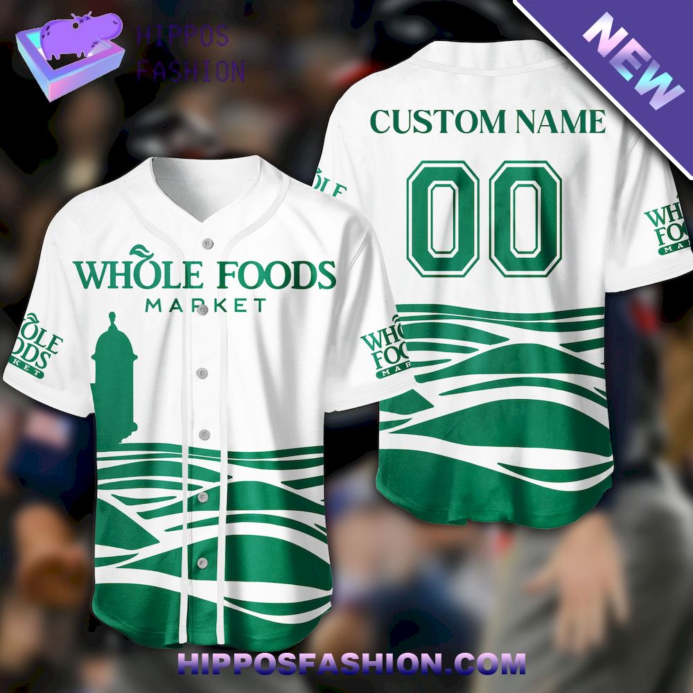 Whole Foods Market Custom Name Baseball Jersey