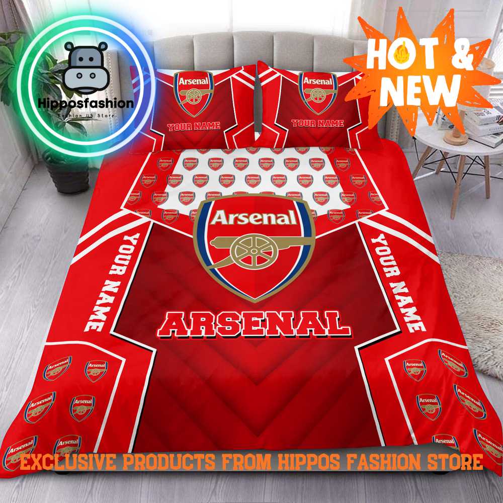 Arsenal EPL Personalized Christmas Bedding Set