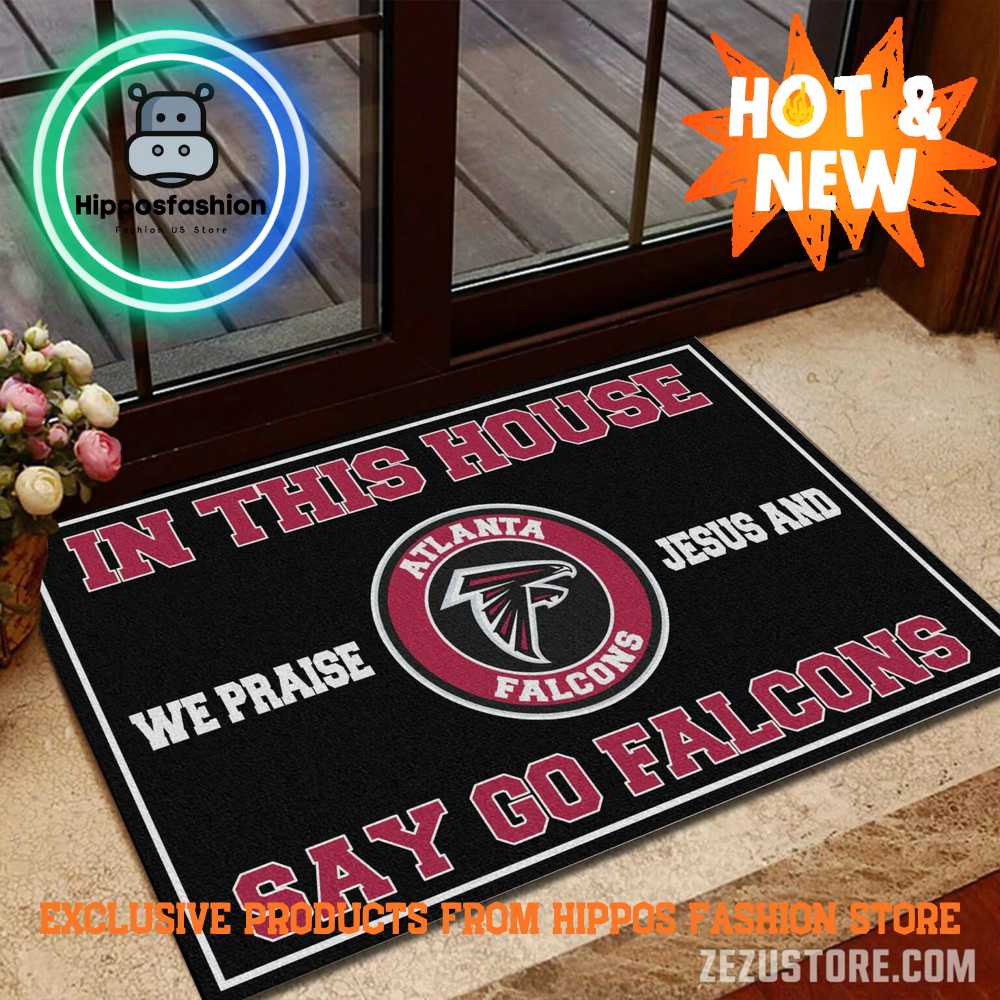 Atlanta Falcons NFL We Praise Jesus Rug Carpet