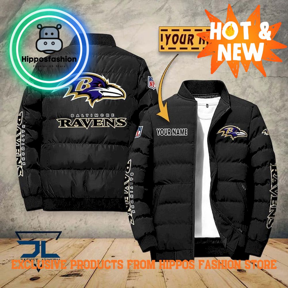 Baltimore Ravens NFL Personalized Puffer Jacket