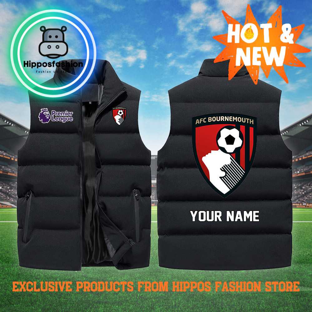 Bournemouth EPL Personalized Black Cotton Vest