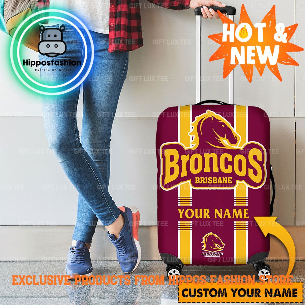 Brisbane Broncos Logo NRL Personalized Luggage Cover