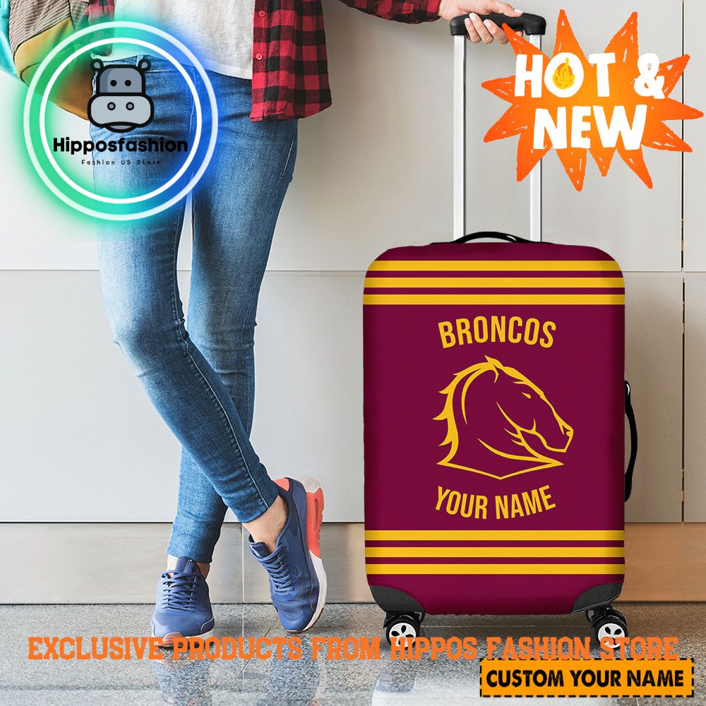 Brisbane Broncos Personalized Luggage Cover