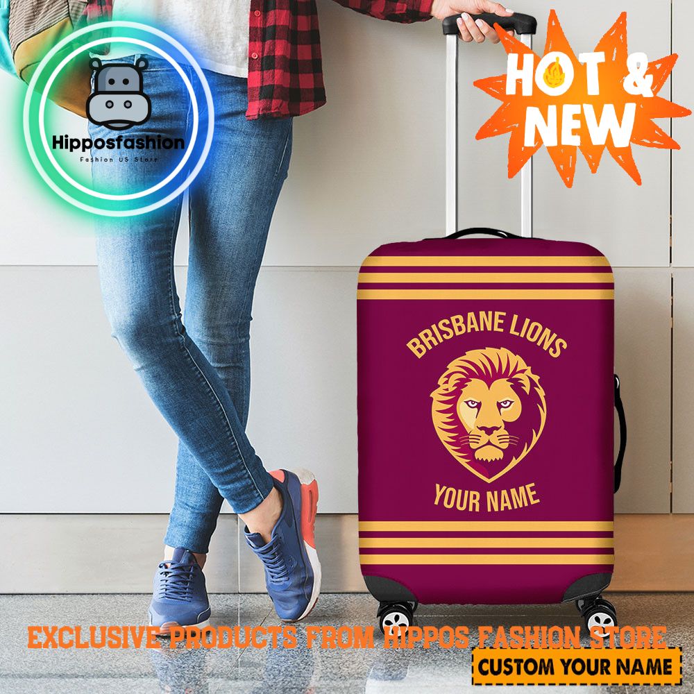 Brisbane Lions AFL Personalized Luggage Cover