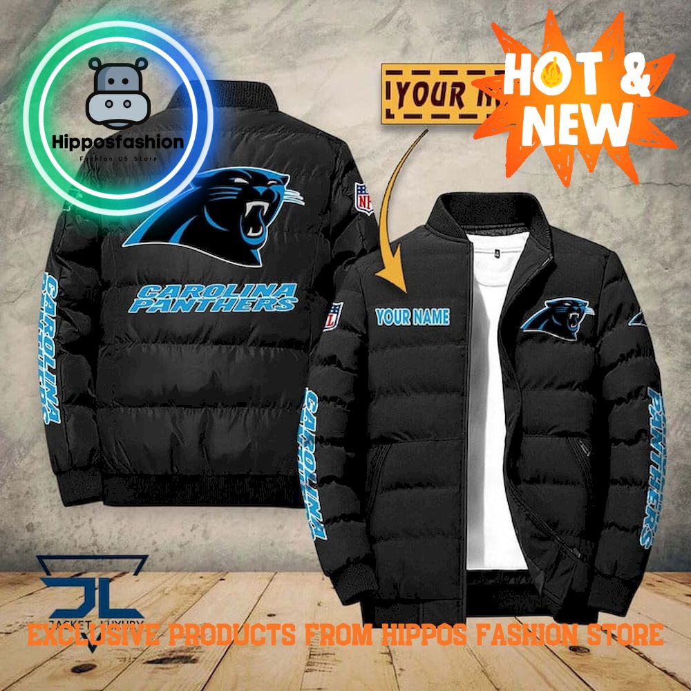 Carolina Panthers NFL Personalized Puffer Jacket