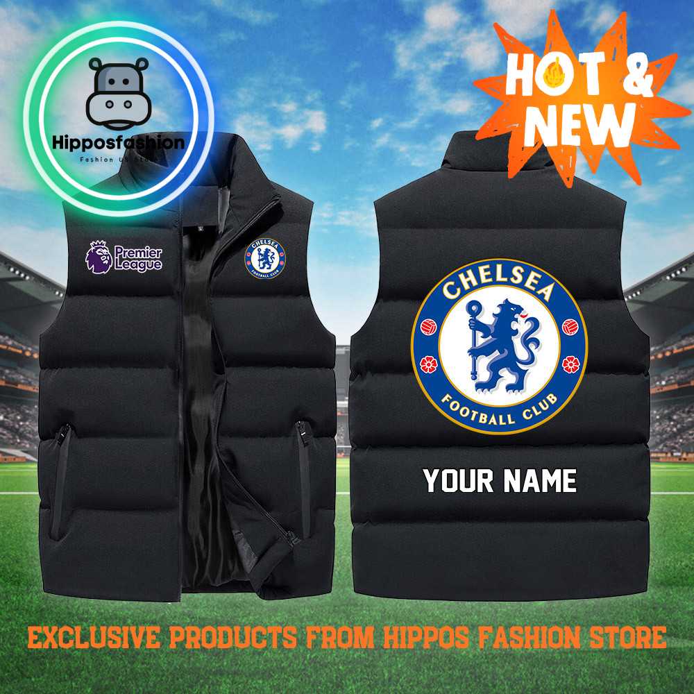 Chelsea EPL Personalized Black Cotton Vest