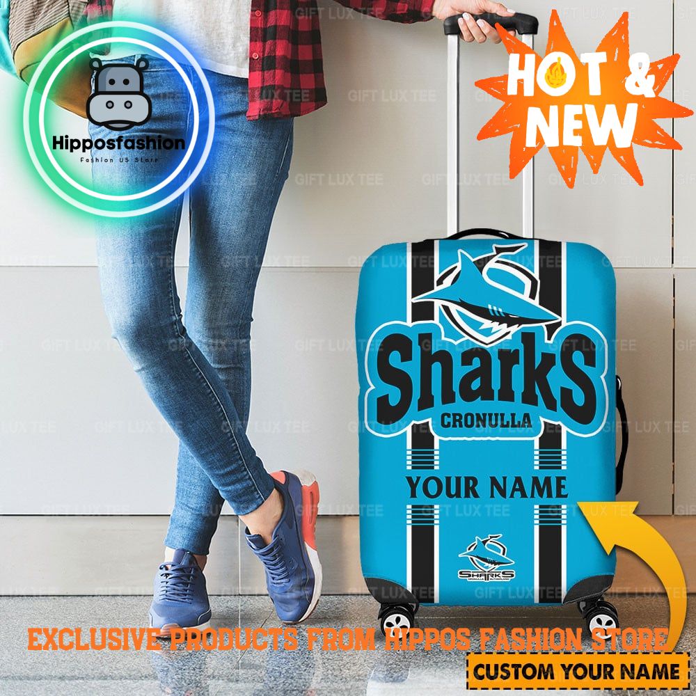 Cronulla Sutherland Sharks Logo Personalized Luggage Cover GDDTv.jpg