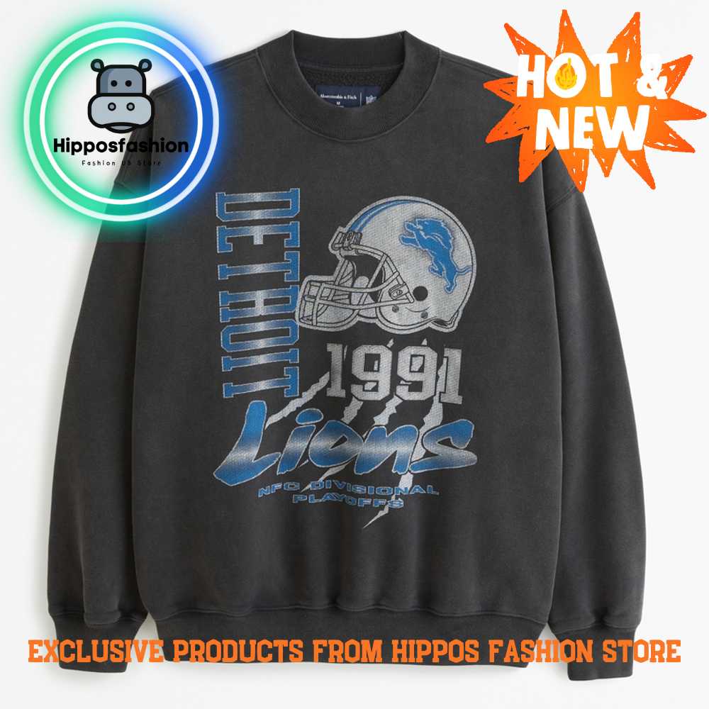 Detroit Lions Graphic Crew Sweatshirt