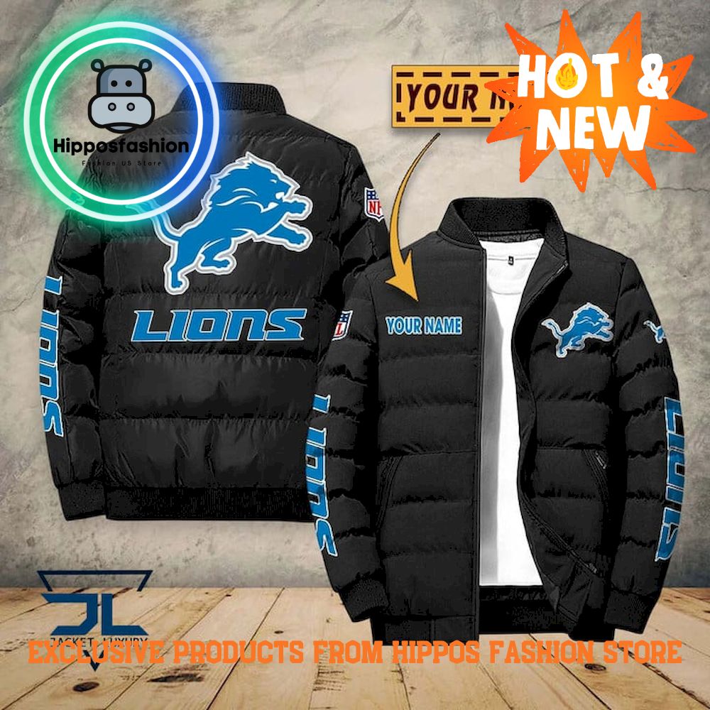 Detroit Lions NFL Personalized Puffer Jacket