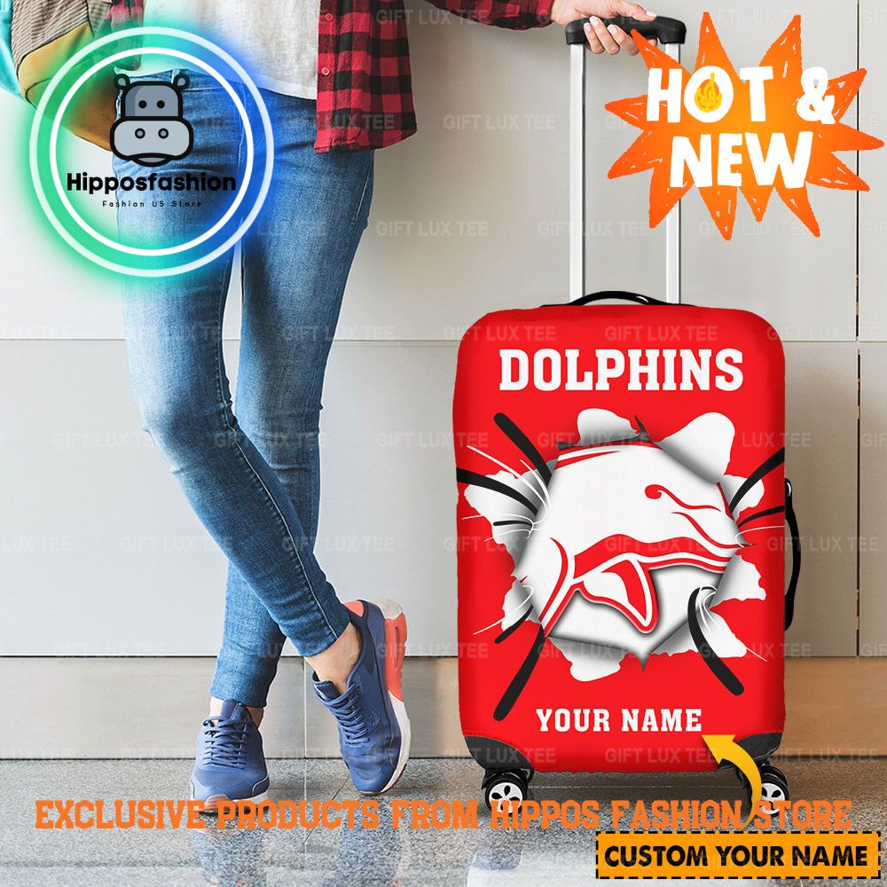 Dolphins NRL Personalized Luggage Cover vzrc.jpg