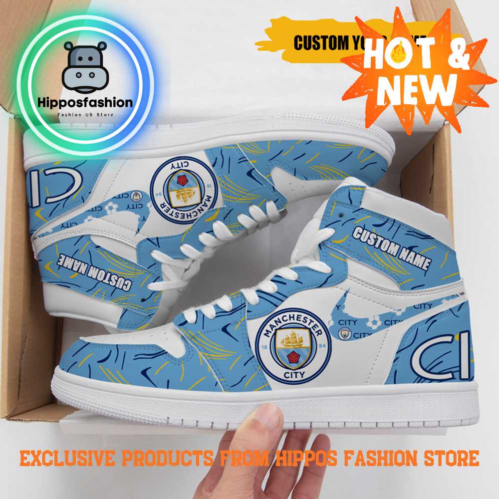 EPL Manchester City FC Premium Personalized Air Jordan 1 Sneakers
