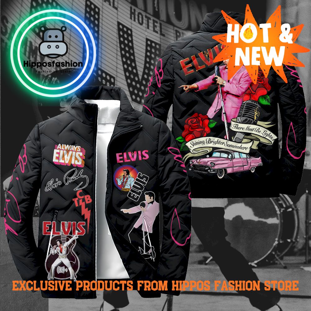 Elvis Presley Always Elvis Black Puffer Jacket