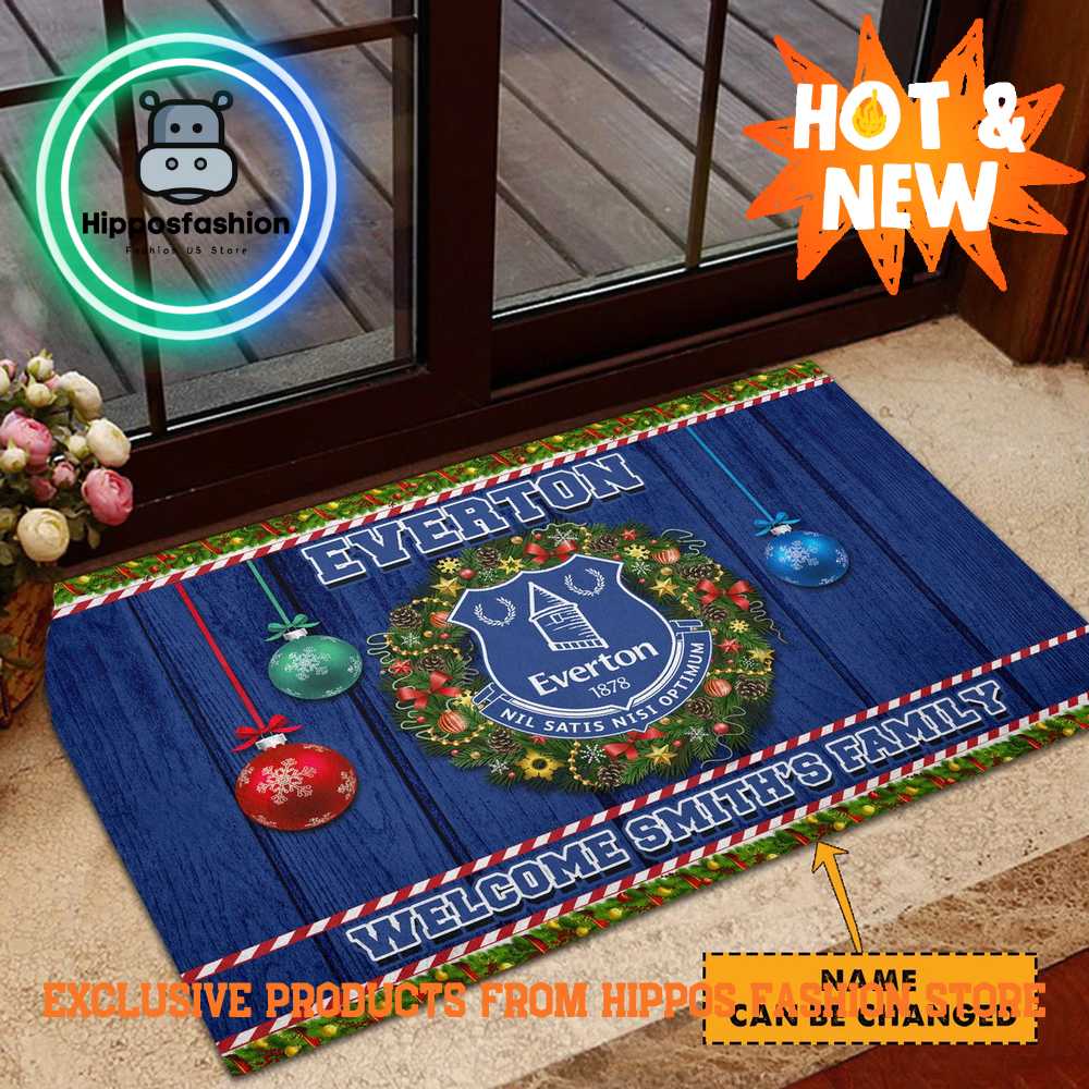 Everton Christmas Personalized Rug Carpet For Fan