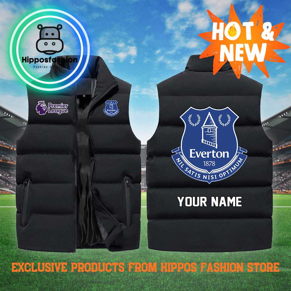 Everton EPL Personalized Black Cotton Vest