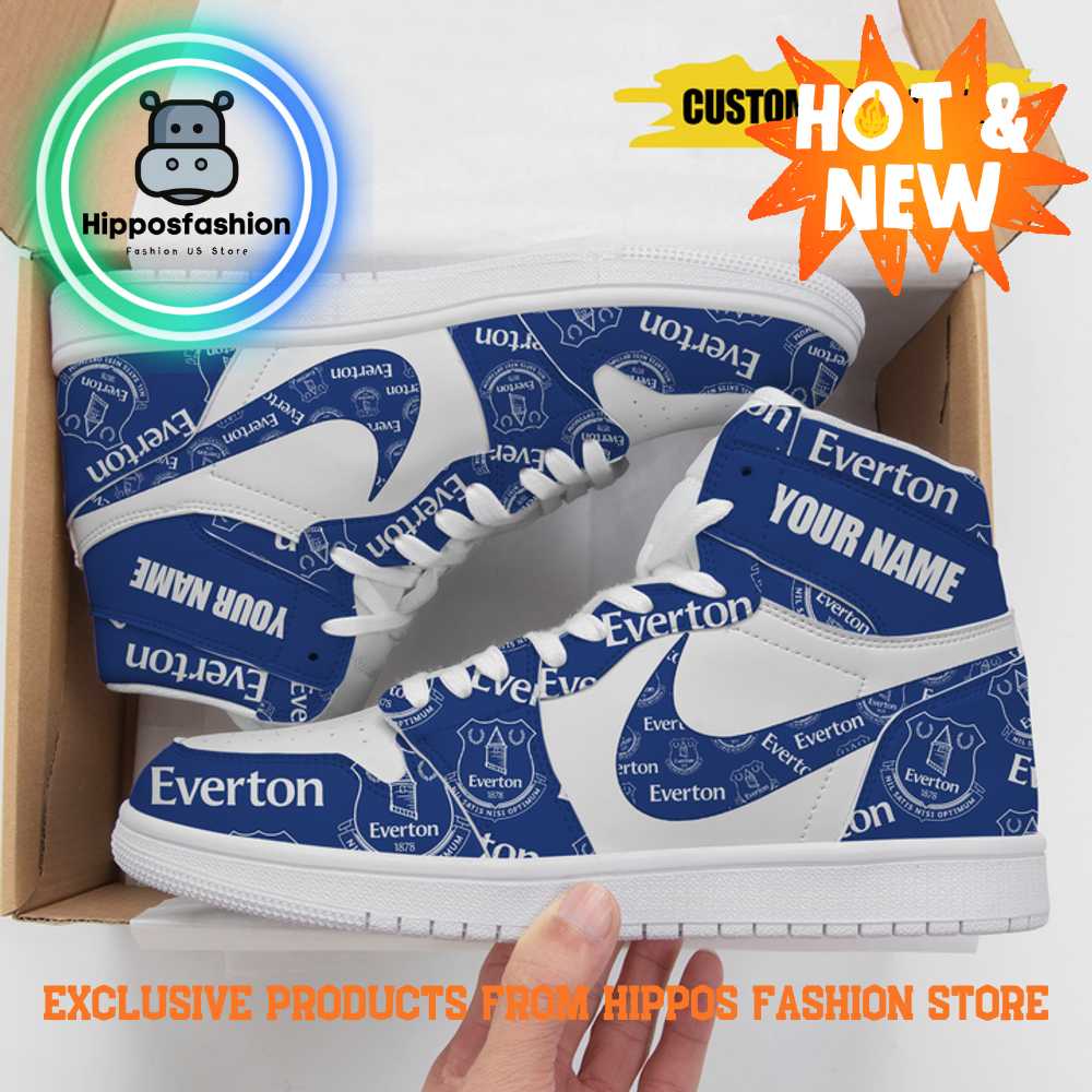 Everton FC Premium Personalized Air Jordan 1 Sneakers