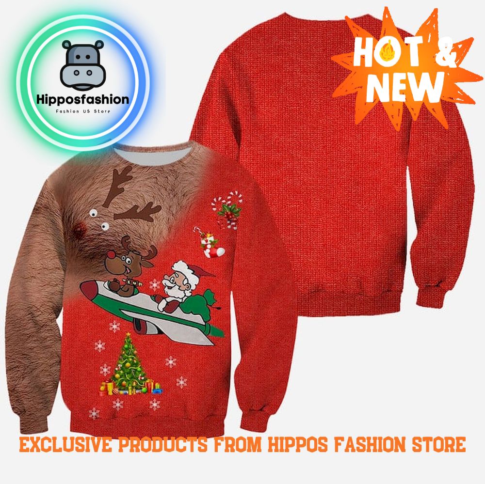 Funny Santa Claus Christmas Sweater