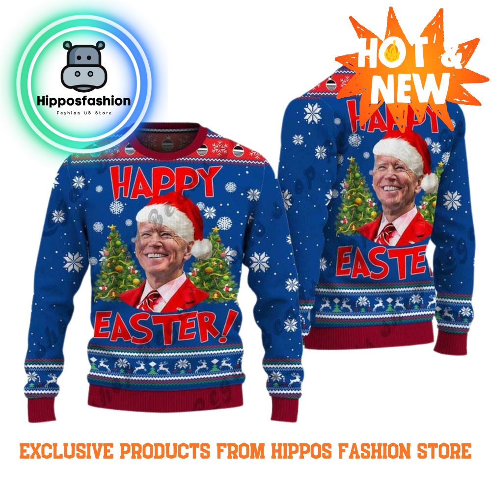 Happy Easter Biden Funny Ugly Christmas Sweater oOlCq.jpg