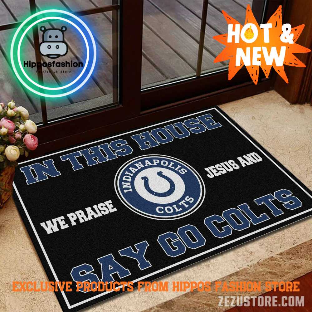 Indianapolis Colts NFL We Praise Jesus Rug Carpet