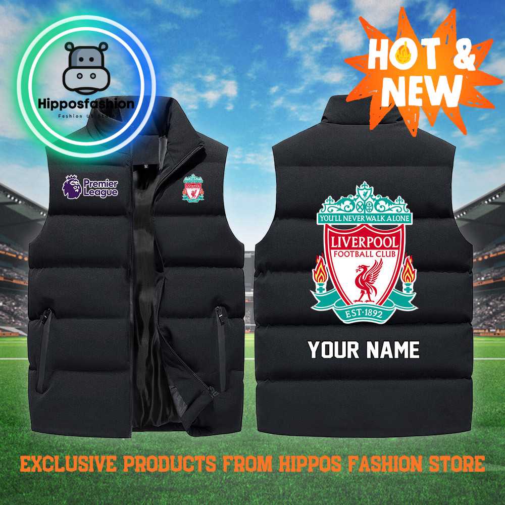 Liverpool EPL Personalized Black Cotton Vest