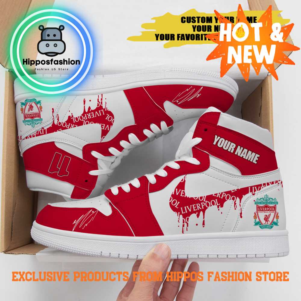 Liverpool FC Soccer Personalized Air Jordan 1 Sneakers