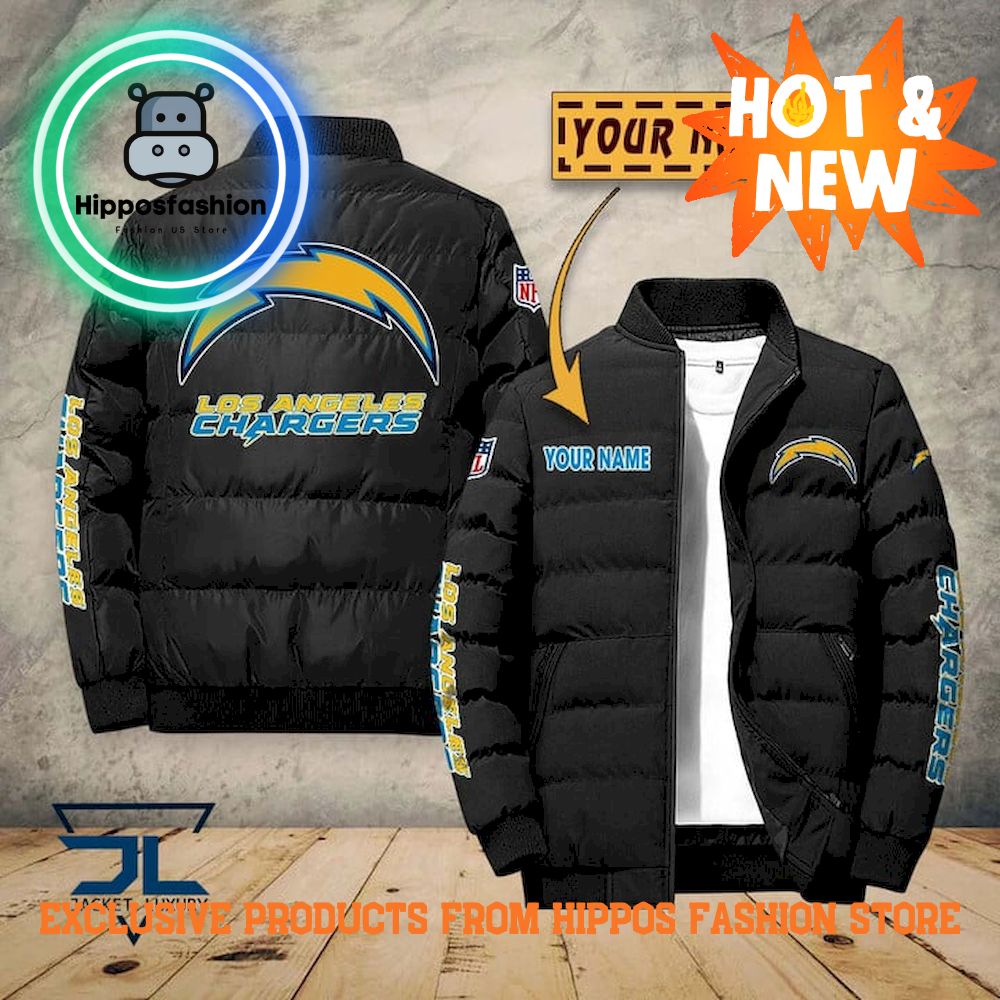 Los Angeles Chargers NFL Personalized Puffer Jacket