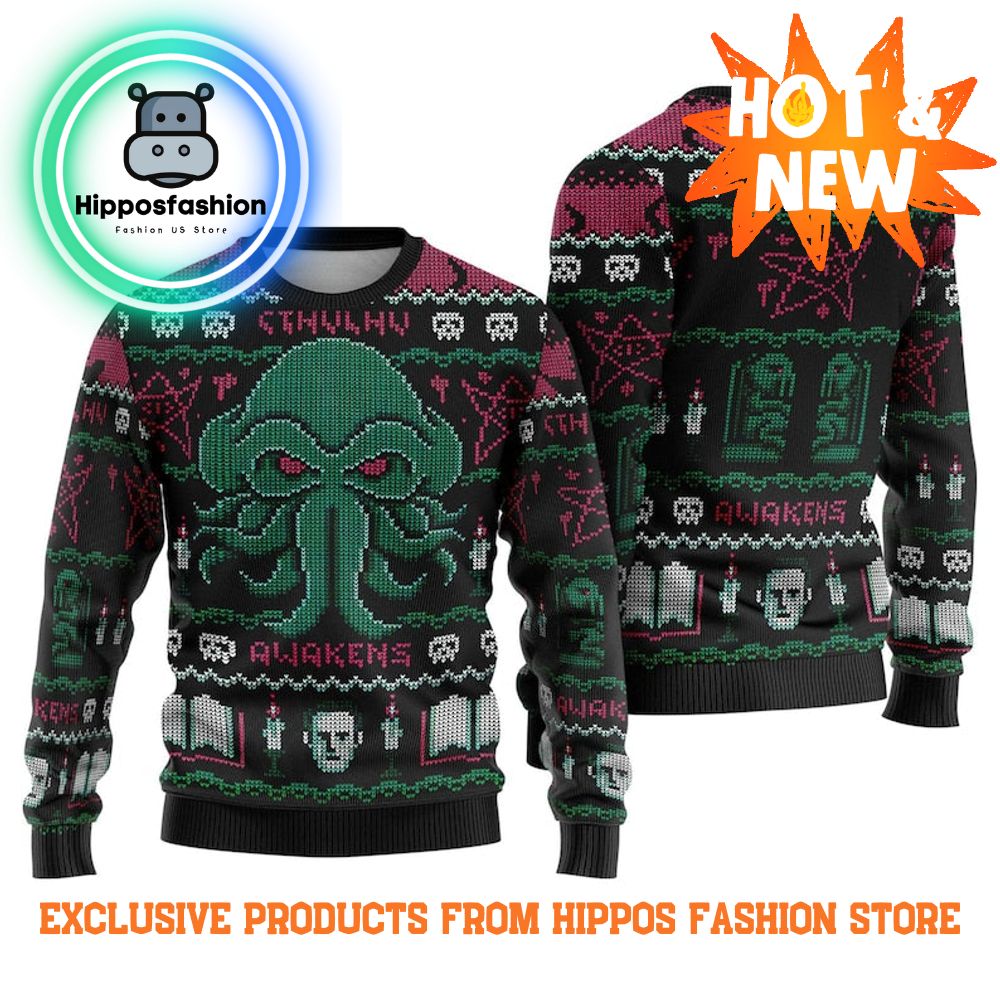Lovecraft Cthulhu Ugly Christmas Sweater