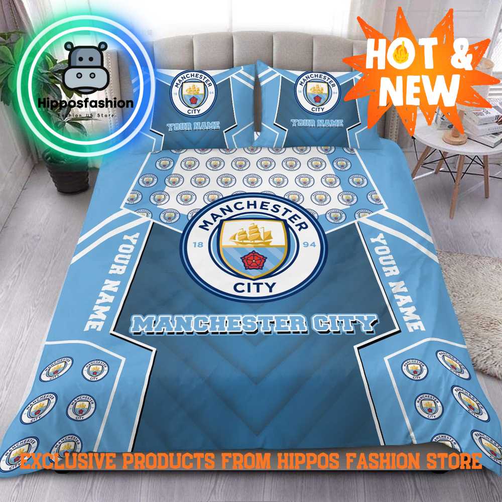 Manchester City EPL Personalized Christmas Bedding Set