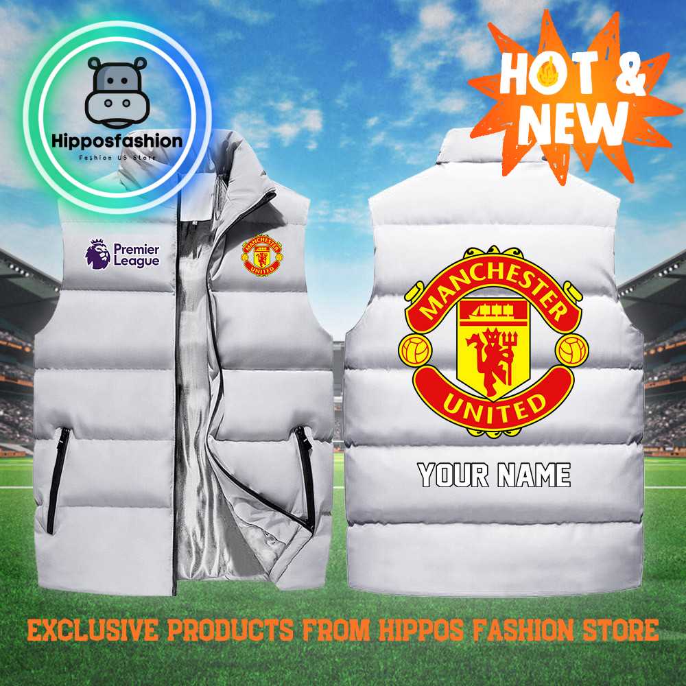 Manchester United EPL Personalized White Cotton Vest