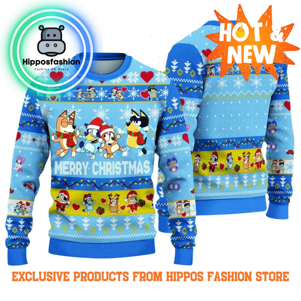 Merry Blueymas Party Ugly Christmas Sweater