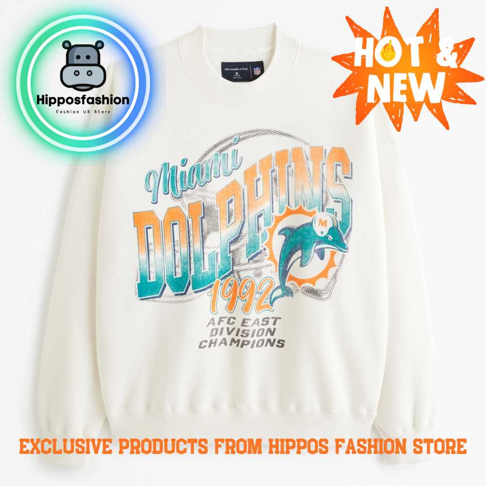 Miami Dolphins Graphic Crew Sweatshirt