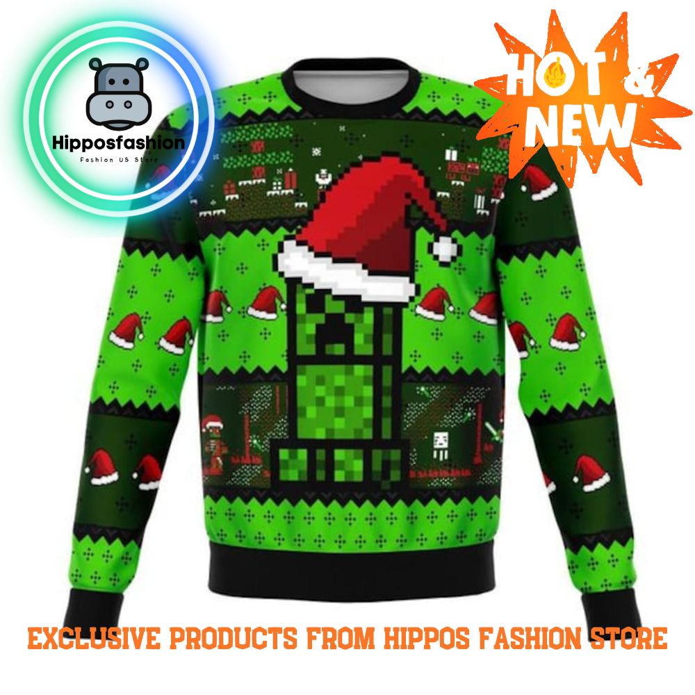 Minecraft Creeper Ugly Christmas Sweater SxJwu.jpg