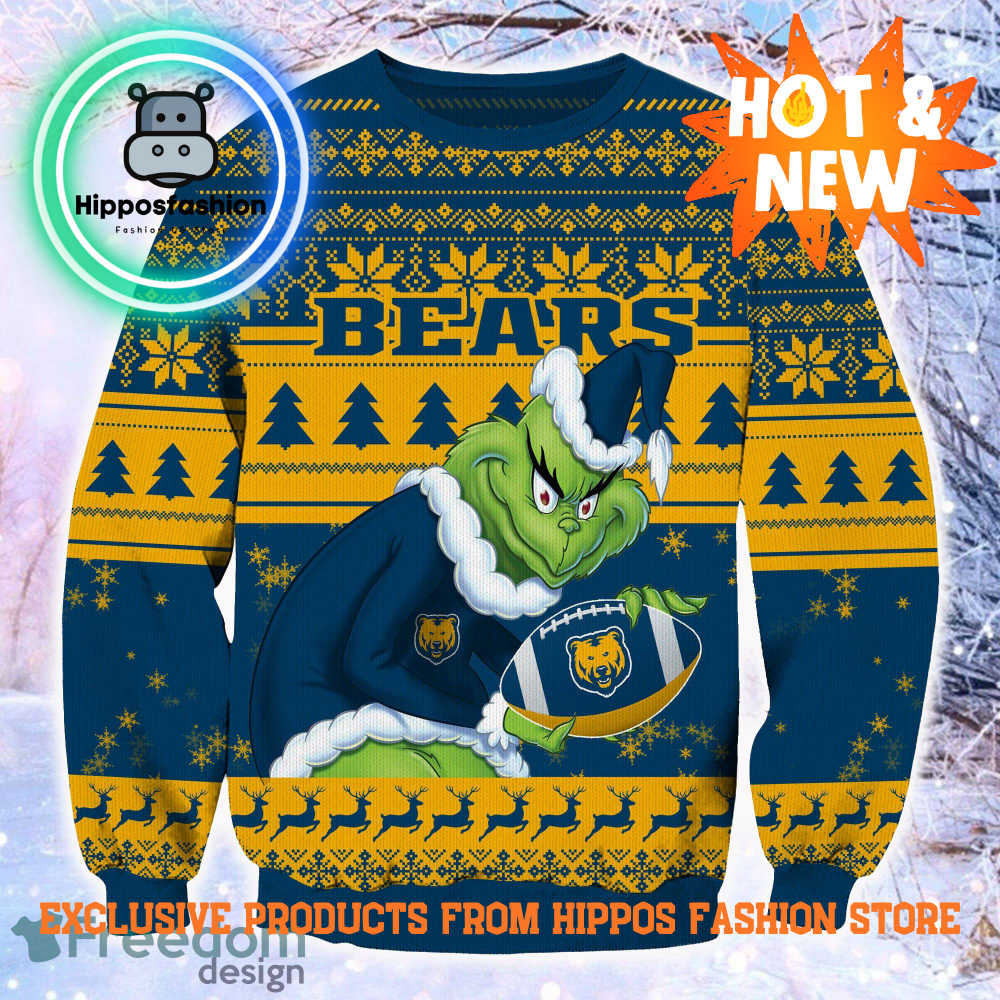 NCAA Northern Colorado Bears Personalized Grinch Ugly Christmas Sweater