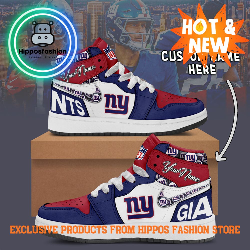 New York Giants NFL Nike Air Jordan 1 Sneakers