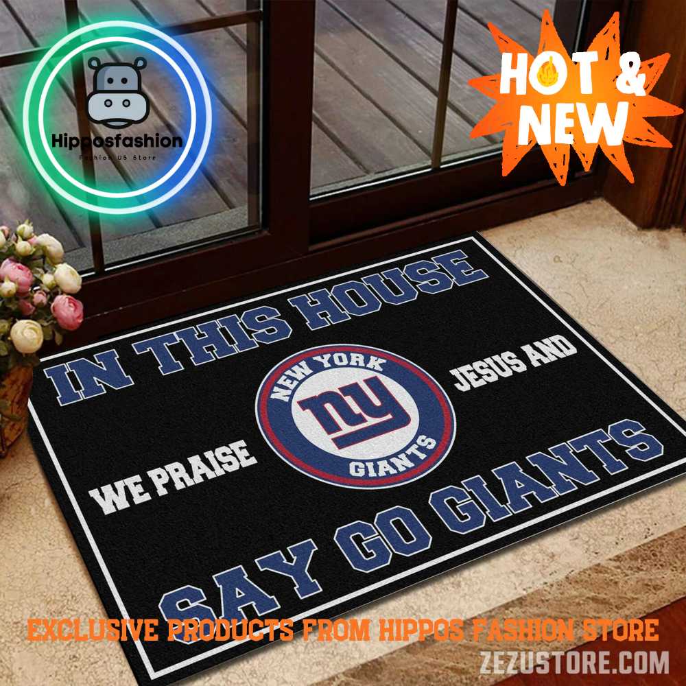 New York Giants NFL We Praise Jesus Rug Carpet