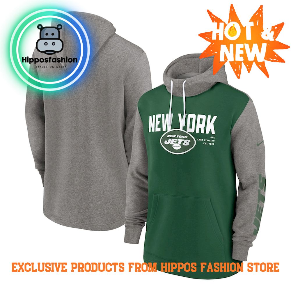 New York Jets NFL Gray Green Hoodie
