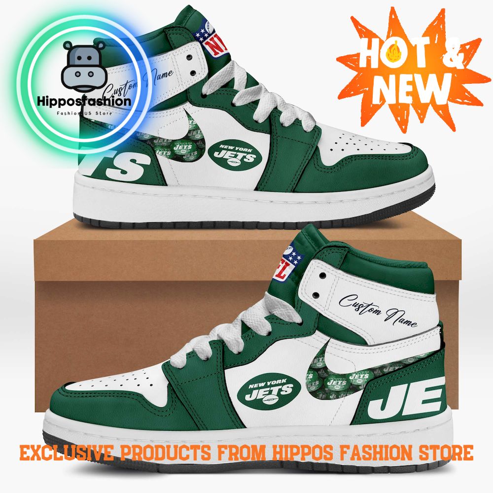 New York Jets NFL Logo Green Air Jordan Shoes