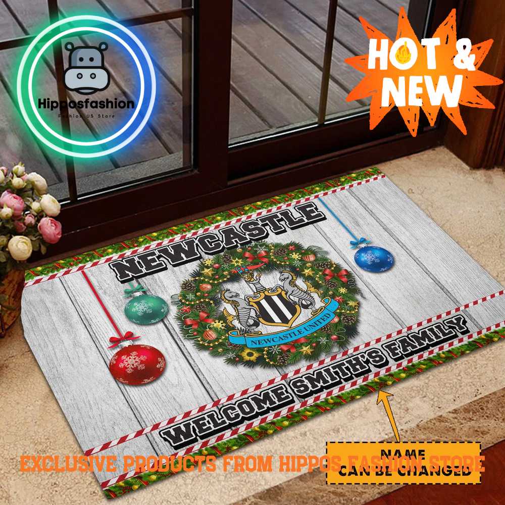 Newcastle United Christmas Personalized Rug Carpet For Fan
