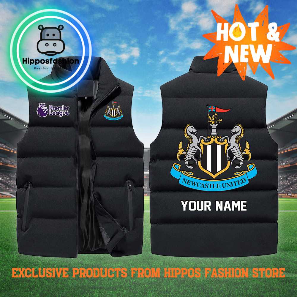 Newcastle United EPL Personalized Black Cotton Vest