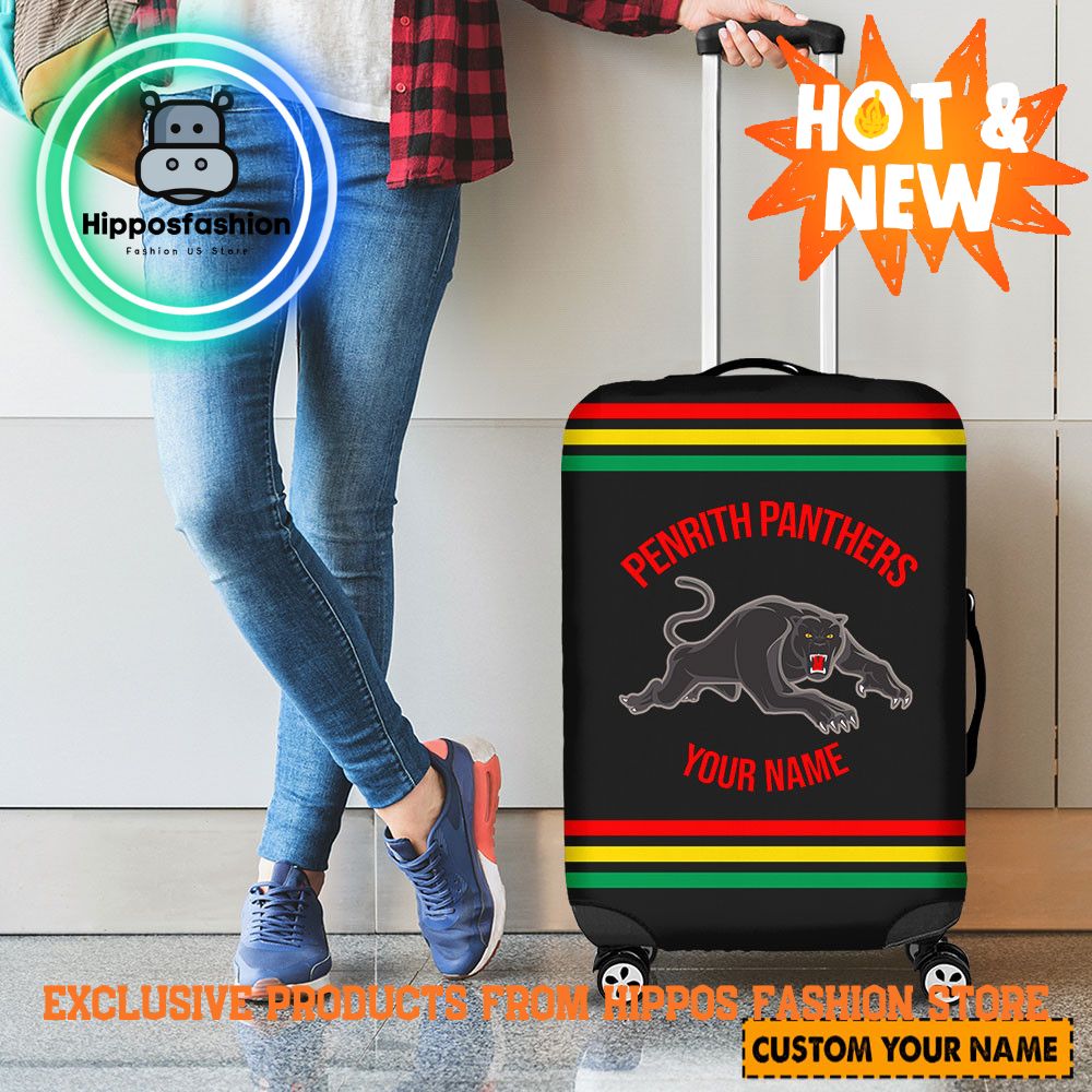 Penrith Panthers Personalized Luggage Cover