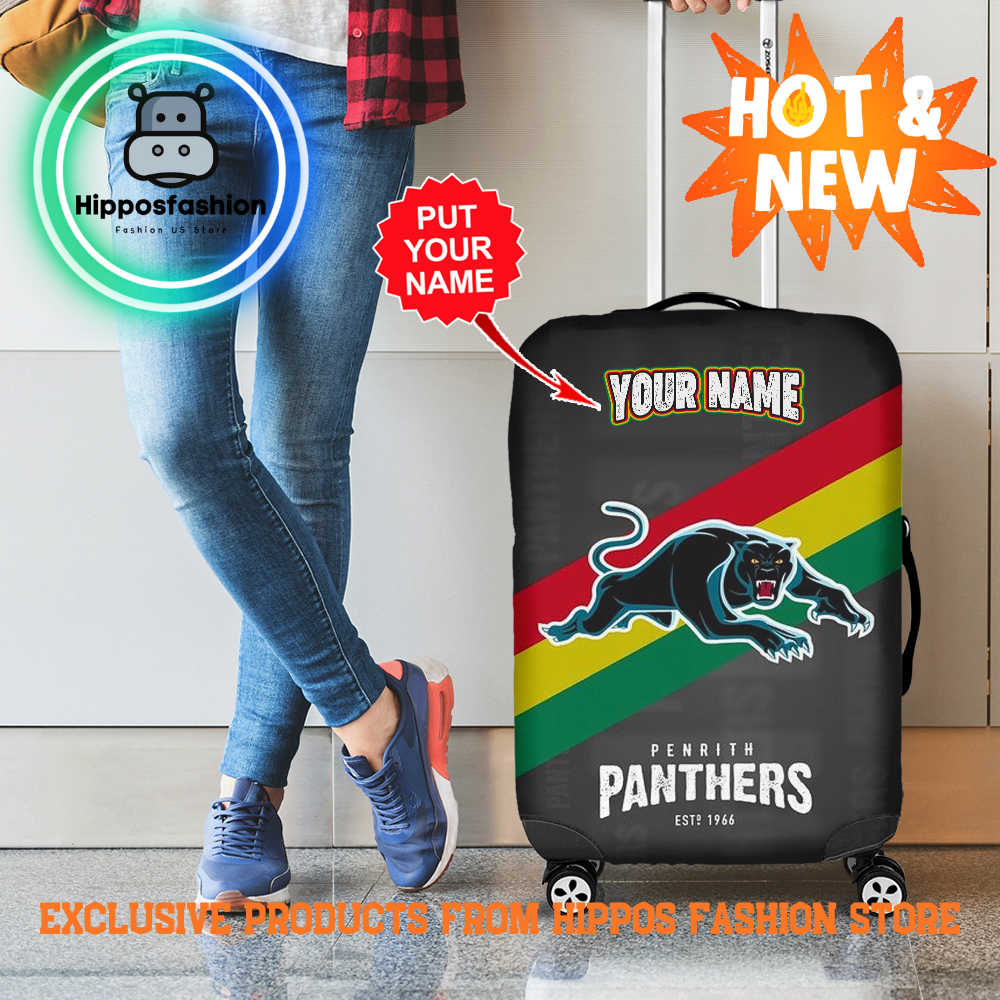 Penrith Panthers Personalized Luggage Cover