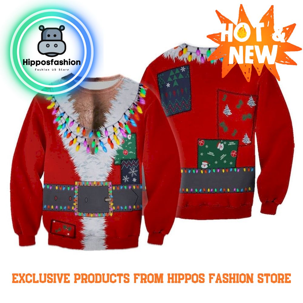 Santas Claus All Over Printed Sweater
