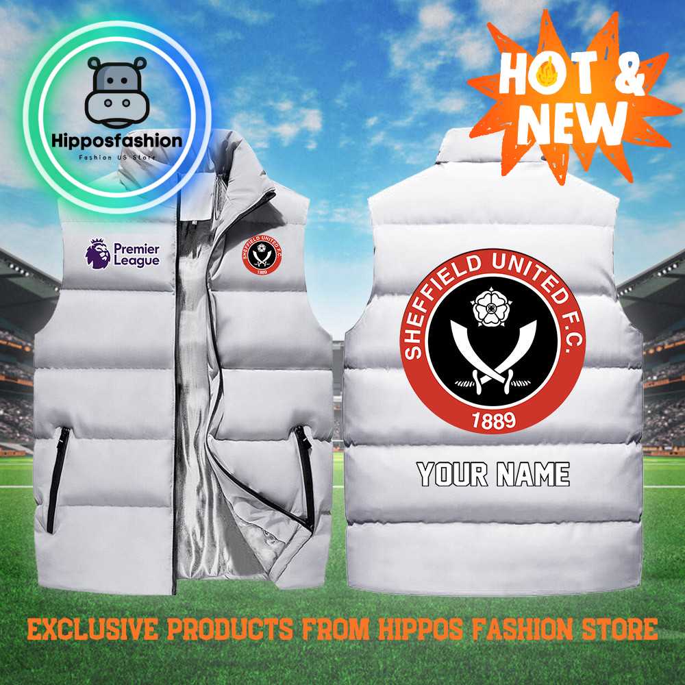 Sheffield United EPL Personalized White Cotton Vest