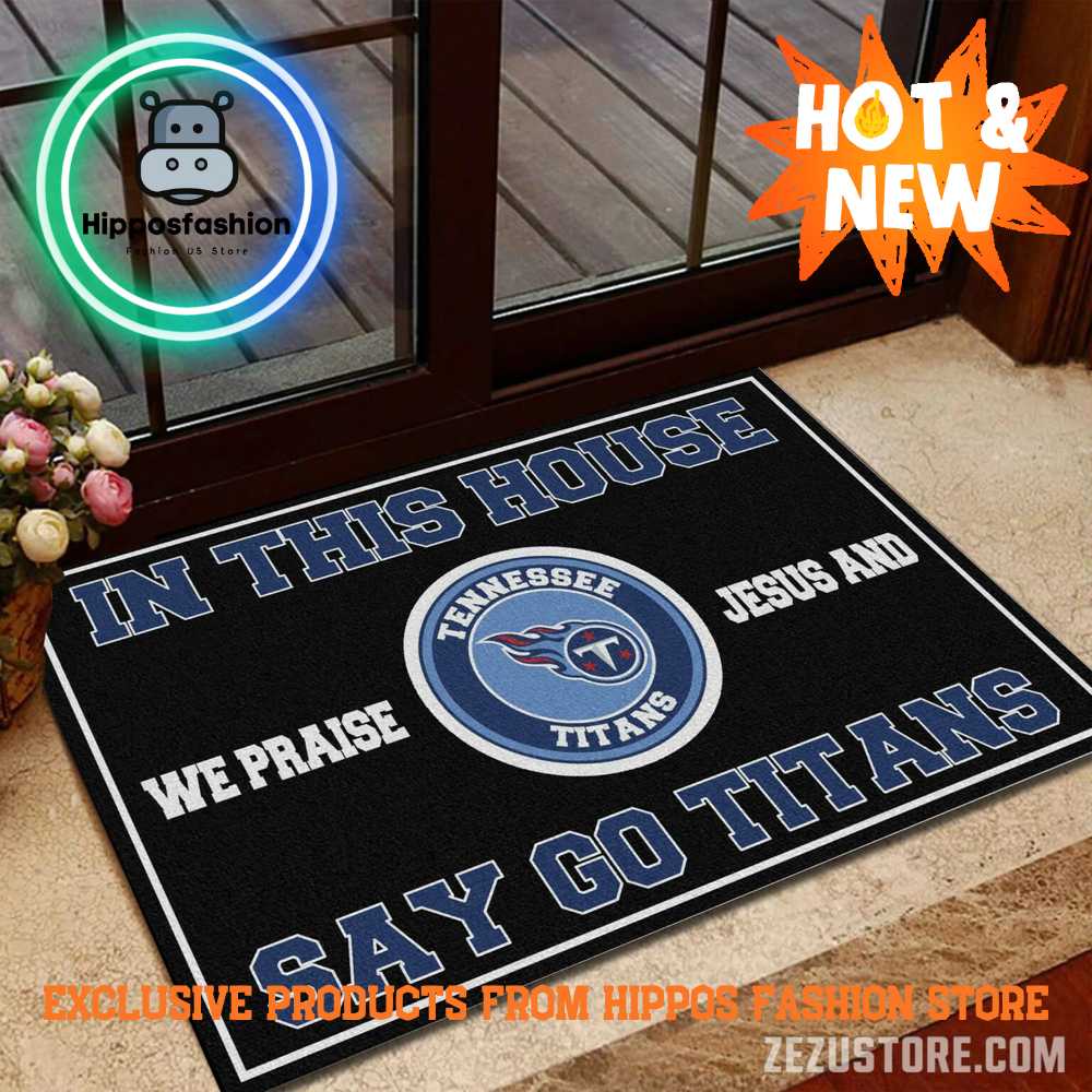 Tennessee Titans NFL We Praise Jesus Rug Carpet