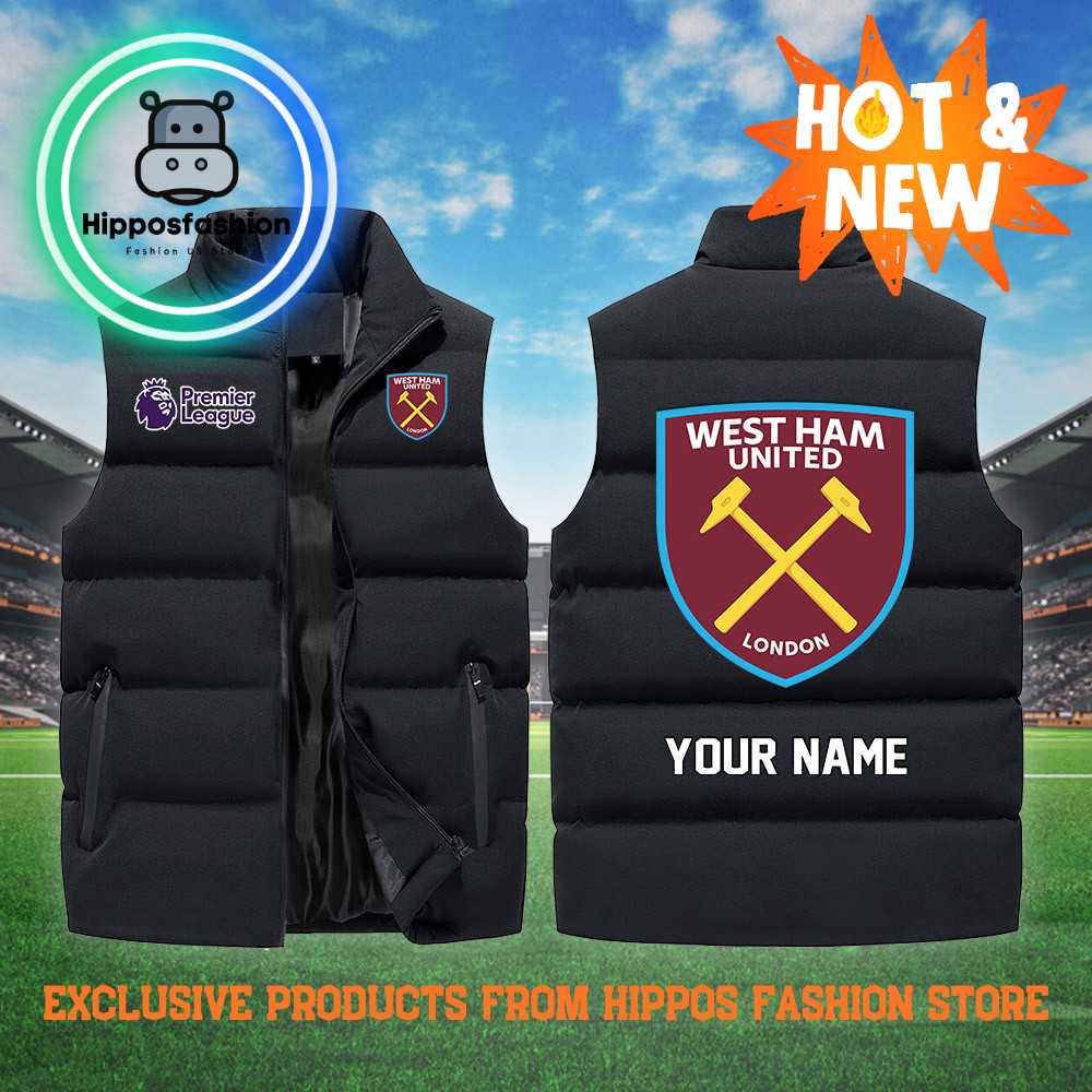 West Ham United EPL Personalized Black Cotton Vest