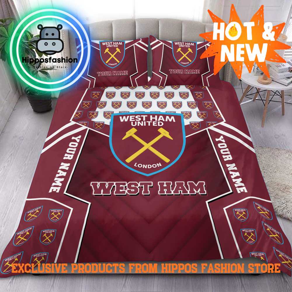 West Ham United EPL Personalized Christmas Bedding Set