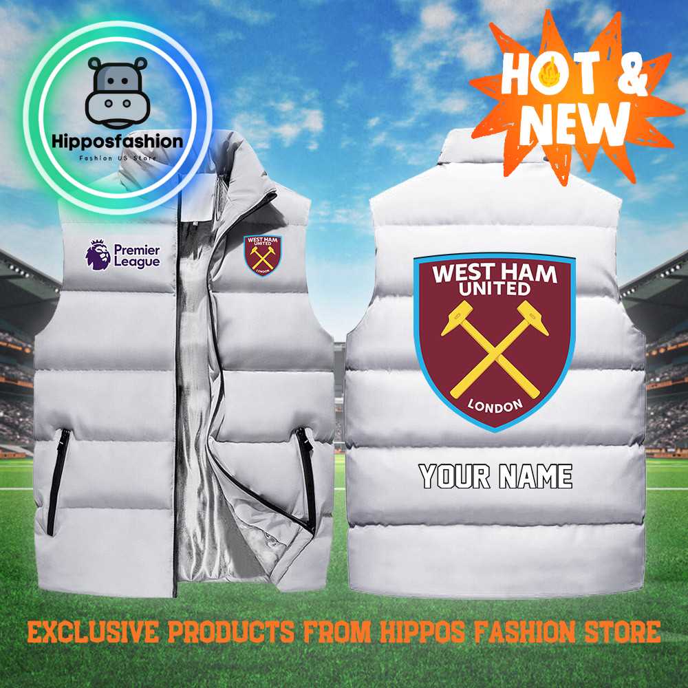 West Ham United EPL Personalized White Cotton Vest